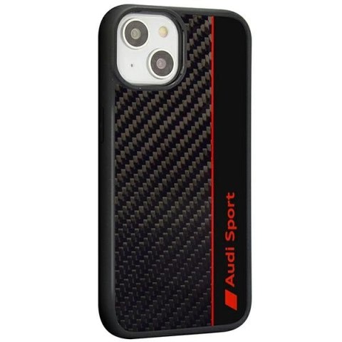 Etui Audi Carbon Fiber Stripe na iPhone 14 - czarne Etui Audi Carbon Fiber Stripe na iPhone 14 - czarne
