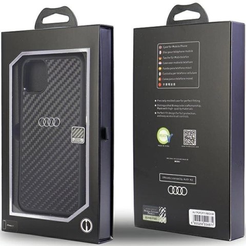 Etui Audi Carbon Fiber na iPhone 11 / Xr - czarne
