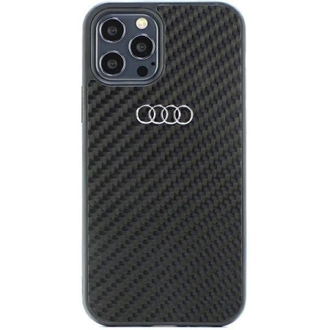 Etui Audi Carbon Fiber na iPhone 12 / iPhone 12 Pro - czarne Etui Audi Carbon Fiber na iPhone 12 / iPhone 12 Pro - czarne