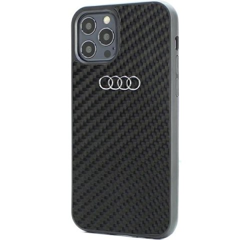 Etui Audi Carbon Fiber na iPhone 12 / iPhone 12 Pro - czarne Etui Audi Carbon Fiber na iPhone 12 / iPhone 12 Pro - czarne