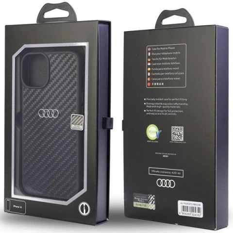 Etui Audi Carbon Fiber na iPhone 12 / iPhone 12 Pro - czarne Etui Audi Carbon Fiber na iPhone 12 / iPhone 12 Pro - czarne