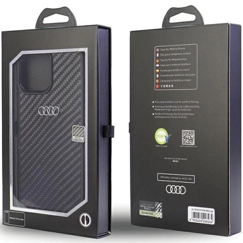 Etui Audi Carbon Fiber na iPhone 13 Pro Max - czarne Etui Audi Carbon Fiber na iPhone 13 Pro Max - czarne