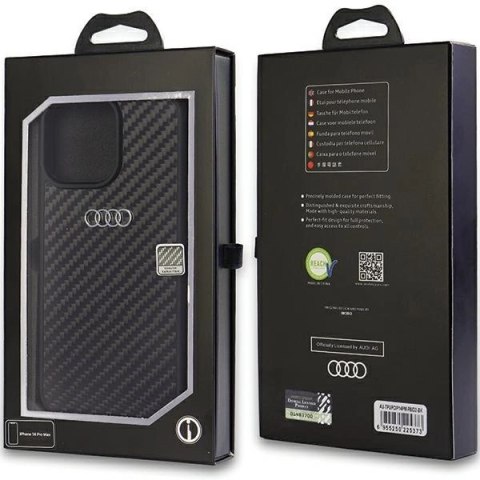 Etui Audi Carbon Fiber na iPhone 14 Pro Max - czarne