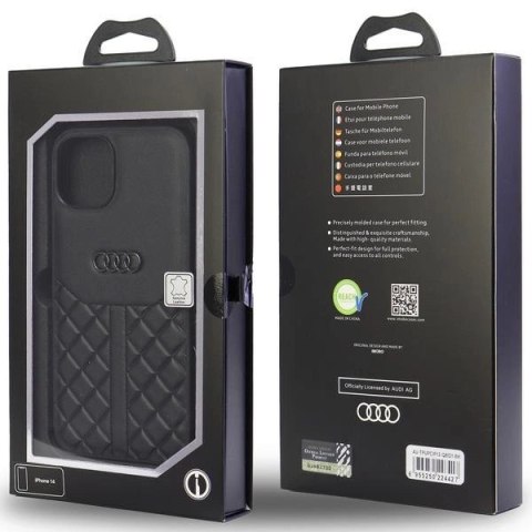 Etui Audi Genuine Leather na iPhone 12 / iPhone 12 Pro - czarne Etui Audi Genuine Leather na iPhone 12 / iPhone 12 Pro - czarne