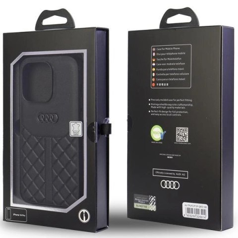 Etui Audi Genuine Leather na iPhone 13 Pro / 13 - czarne Etui Audi Genuine Leather na iPhone 13 Pro / 13 - czarne
