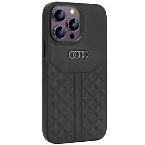 Etui Audi Genuine Leather na iPhone 14 Pro Max - czarne Etui Audi Genuine Leather na iPhone 14 Pro Max - czarne