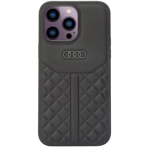 Etui Audi Genuine Leather na iPhone 14 Pro Max - czarne Etui Audi Genuine Leather na iPhone 14 Pro Max - czarne
