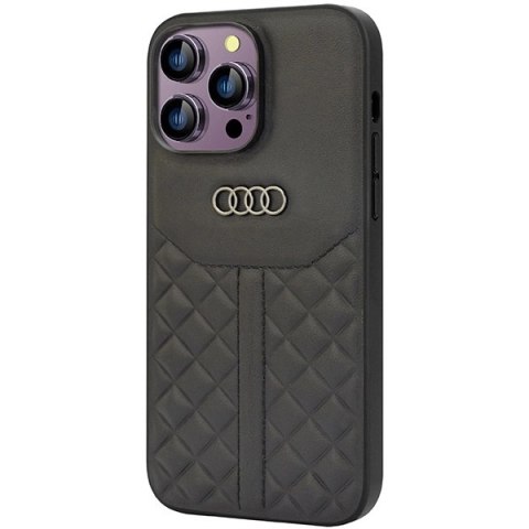 Etui Audi Genuine Leather na iPhone 14 Pro Max - czarne Etui Audi Genuine Leather na iPhone 14 Pro Max - czarne