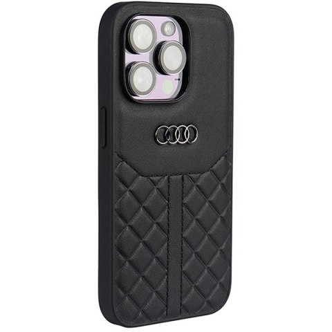 Etui Audi Genuine Leather na iPhone 14 Pro - czarne Etui Audi Genuine Leather na iPhone 14 Pro - czarne