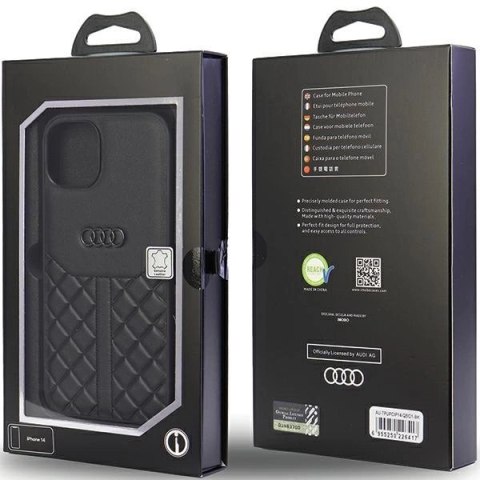 Etui Audi Genuine Leather na iPhone 14 - czarne Etui Audi Genuine Leather na iPhone 14 - czarne