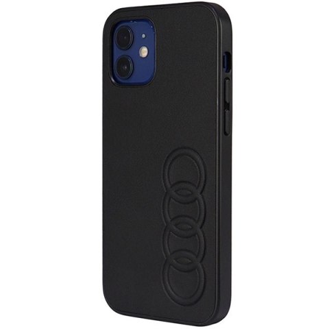 Etui Audi Synthetic Leather na iPhone 12 / iPhone 12 Pro - czarne Etui Audi Synthetic Leather na iPhone 12 / iPhone 12 Pro - czarne