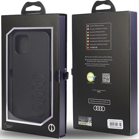 Etui Audi Synthetic Leather na iPhone 12 / iPhone 12 Pro - czarne Etui Audi Synthetic Leather na iPhone 12 / iPhone 12 Pro - czarne