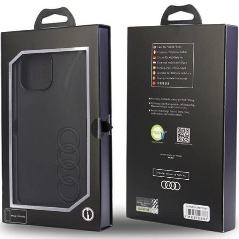 Etui Audi Synthetic Leather na iPhone 13 Pro Max - czarne Etui Audi Synthetic Leather na iPhone 13 Pro Max - czarne