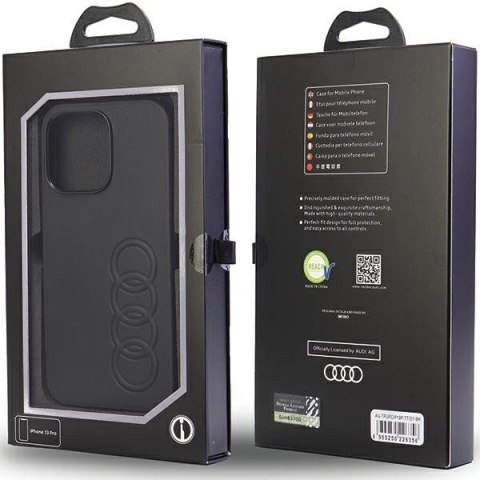 Etui Audi Synthetic Leather na iPhone 13 Pro / iPhone 13 - czarne Etui Audi Synthetic Leather na iPhone 13 Pro / iPhone 13 - czarne