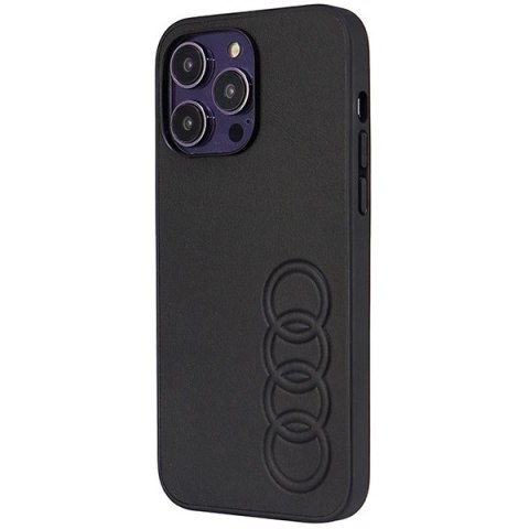 Etui Audi Synthetic Leather na iPhone 14 Pro Max - czarne