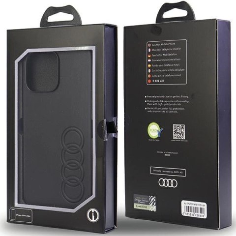 Etui Audi Synthetic Leather na iPhone 14 Pro Max - czarne