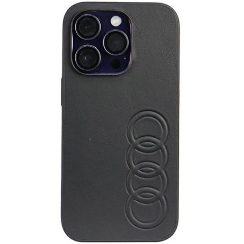 Etui Audi Synthetic Leather na iPhone 14 Pro - czarne Etui Audi Synthetic Leather na iPhone 14 Pro - czarne