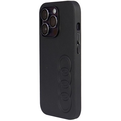 Etui Audi Synthetic Leather na iPhone 14 Pro - czarne Etui Audi Synthetic Leather na iPhone 14 Pro - czarne