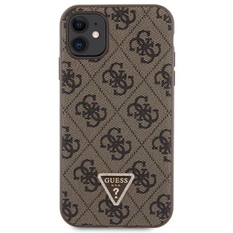 Etui Guess Crossbody 4G Metal Logo na iPhone 11 / Xr - brązowe