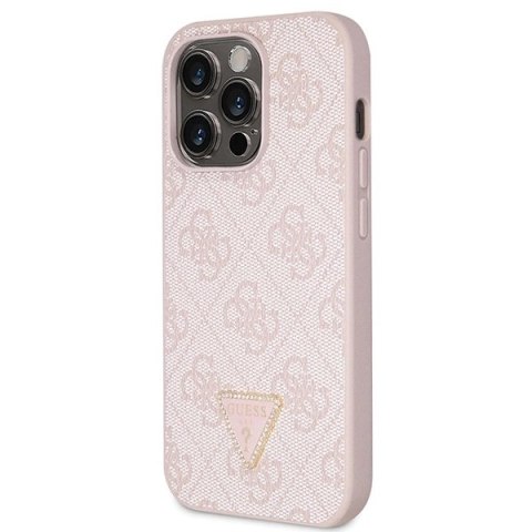 Etui Guess Crossbody 4G Metal Logo na iPhone 14 Pro - różowe