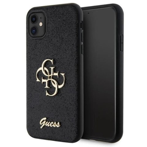 Etui Guess Glitter Script Big 4G na iPhone 11 / Xr - czarne