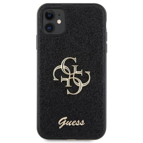 Etui Guess Glitter Script Big 4G na iPhone 11 / Xr - czarne