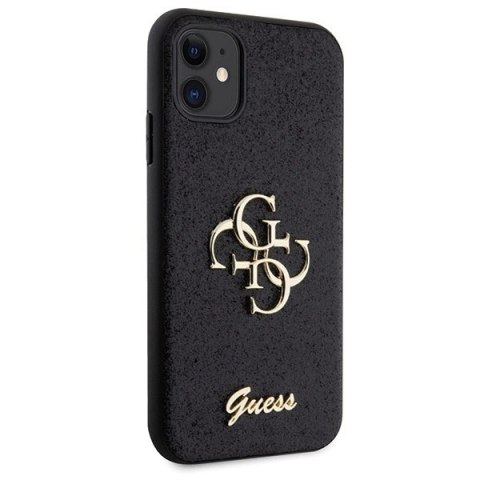 Etui Guess Glitter Script Big 4G na iPhone 11 / Xr - czarne