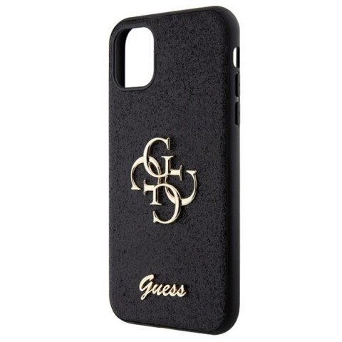 Etui Guess Glitter Script Big 4G na iPhone 11 / Xr - czarne
