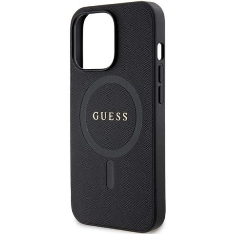 Etui Guess Saffiano MagSafe na iPhone 13 Pro / iPhone 13 - czarne