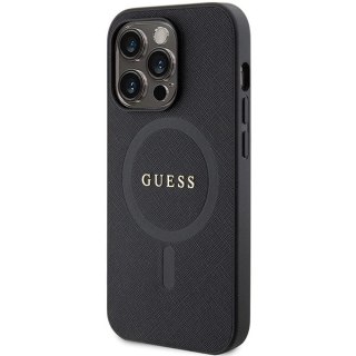 Etui Guess Saffiano MagSafe na iPhone 14 Pro Max - czarne