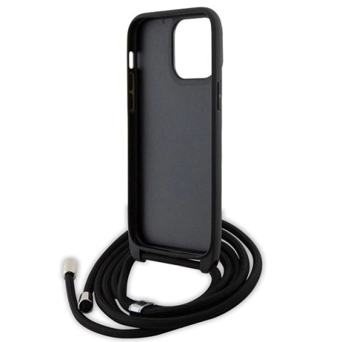 Etui Karl Lagerfeld Crossbody Saffiano Metal Pin Karl&Choupette na iPhone 14 Pro Max - czarne Etui Karl Lagerfeld Crossbody Saffiano Metal Pin Karl&Choupette na iPhone 14 Pro Max - czarne