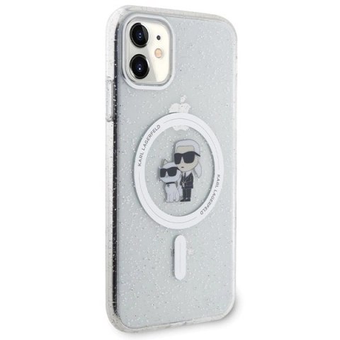 Etui Karl Lagerfeld Karl&Choupette Glitter MagSafe na iPhone 11 / Xr - przezroczyste Etui Karl Lagerfeld Karl&Choupette Glitter MagSafe na iPhone 11 / Xr - przezroczyste