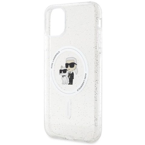 Etui Karl Lagerfeld Karl&Choupette Glitter MagSafe na iPhone 11 / Xr - przezroczyste Etui Karl Lagerfeld Karl&Choupette Glitter MagSafe na iPhone 11 / Xr - przezroczyste