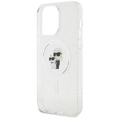 Etui Karl Lagerfeld Karl&Choupette Glitter MagSafe na iPhone 14 Pro Max - przezroczyste Etui Karl Lagerfeld Karl&Choupette Glitter MagSafe na iPhone 14 Pro Max - przezroczyste