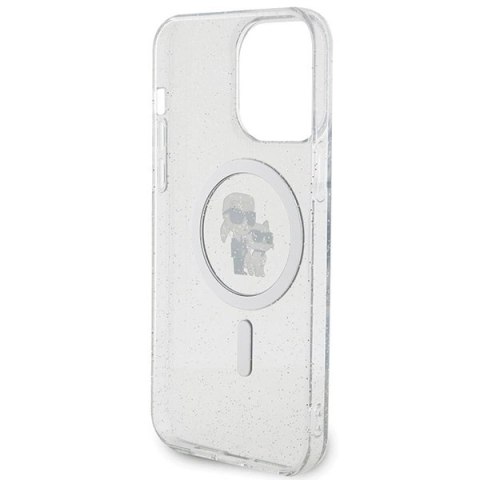 Etui Karl Lagerfeld Karl&Choupette Glitter MagSafe na iPhone 14 Pro Max - przezroczyste Etui Karl Lagerfeld Karl&Choupette Glitter MagSafe na iPhone 14 Pro Max - przezroczyste
