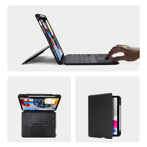 Etui z klawiaturą Bluetooth Dux Ducis DK Series do Apple iPad 10 (2022) - czarne