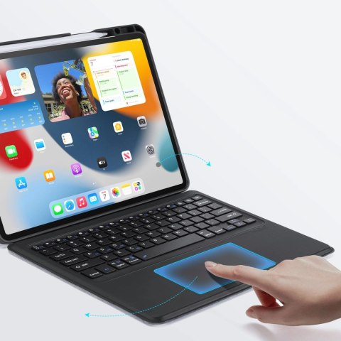 Etui z klawiaturą Bluetooth Dux Ducis DK Series do Apple iPad Pro 12.9 (2020/2021/2022) - czarne Etui z klawiaturą Bluetooth Dux Ducis DK Series do Apple iPad Pro 12.9 (2020/2021/2022) - czarne