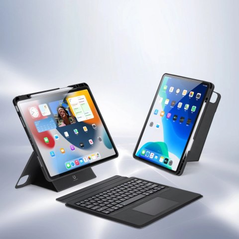 Etui z klawiaturą Bluetooth Dux Ducis DK Series do Apple iPad Pro 12.9 (2020/2021/2022) - czarne Etui z klawiaturą Bluetooth Dux Ducis DK Series do Apple iPad Pro 12.9 (2020/2021/2022) - czarne