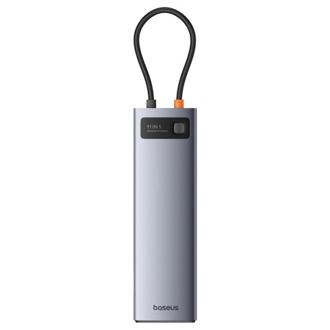HUB 11w1 Baseus Metal Gleam Series USB-C do USB-C PD / 3x USB-A 3.0 / USB-A 2.0 / HDMI / VGA / AUX / RJ-45 / SD TF - szary HUB 11w1 Baseus Metal Gleam Series USB-C do USB-C PD / 3x USB-A 3.0 / USB-A 2.0 / HDMI / VGA / AUX / RJ-45 / SD TF - szary