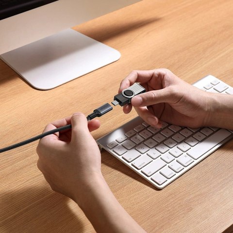 Kabel Baseus B0063370C111-00 USB-C - USB-C 4K 60Hz 100W 5A 10Gb/s 0,5m - czarny Kabel Baseus B0063370C111-00 USB-C - USB-C 4K 60Hz 100W 5A 10Gb/s 0,5m - czarny