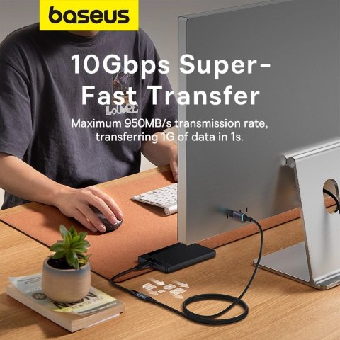 Kabel Baseus B0063370C111-00 USB-C - USB-C 4K 60Hz 100W 5A 10Gb/s 0,5m - czarny Kabel Baseus B0063370C111-00 USB-C - USB-C 4K 60Hz 100W 5A 10Gb/s 0,5m - czarny