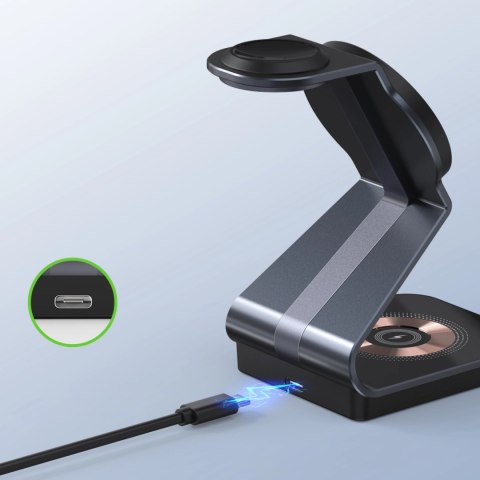 Ładowarka indukcyjna 3w1 Duzzona W15 MagSafe - przezroczysta Ładowarka indukcyjna 3w1 Duzzona W15 MagSafe - przezroczysta