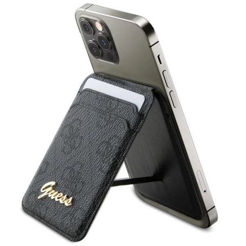 Portfel magnetyczny Guess MagSafe 4G Classic Logo - czarny