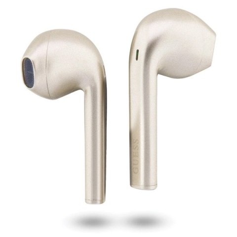 Słuchawki Bluetooth Guess Classic EST Logo TWS + stacja dokująca - złote
