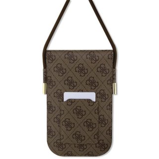 Torebka Guess 4G Metal Script Logo - brązowa