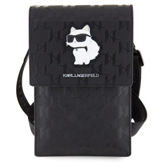 Torebka Karl Lagerfeld Saffiano Monogram Choupette - czarna