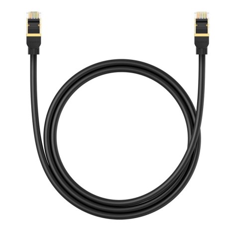 Baseus szybki kabel sieciowy RJ-45 cat.8 40Gbps 1m okrągły - czarny Baseus szybki kabel sieciowy RJ-45 cat.8 40Gbps 1m okrągły - czarny