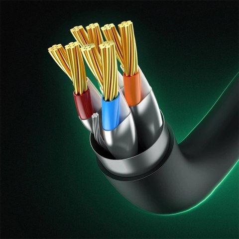 Baseus szybki kabel sieciowy RJ-45 cat.8 40Gbps 1m okrągły - czarny Baseus szybki kabel sieciowy RJ-45 cat.8 40Gbps 1m okrągły - czarny