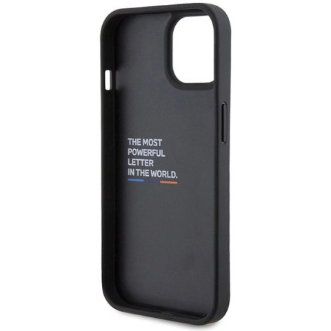 Etui BMW Leather Carbon na iPhone 15 - czarne Etui BMW Leather Carbon na iPhone 15 - czarne