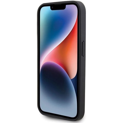 Etui BMW Leather Hot Stamp na iPhone 15 Pro - czarne Etui BMW Leather Hot Stamp na iPhone 15 Pro - czarne